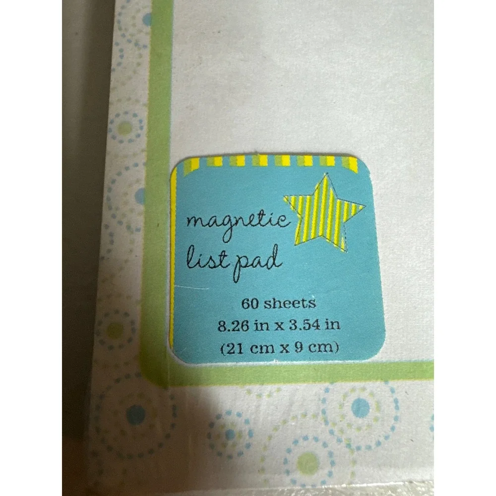 All in the Cards Baby Magnetic List Pad 2 Pack 60 Sheets Each Pastel 8.26x3.54in